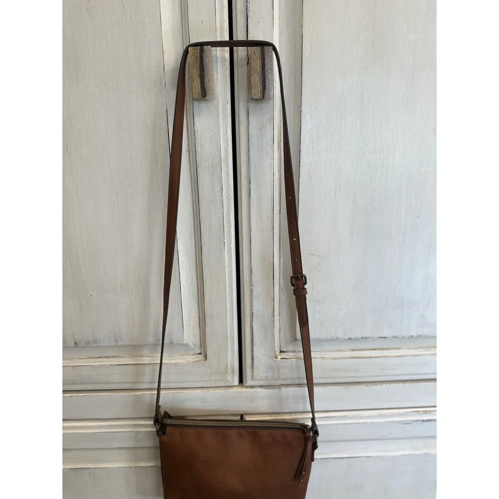 A.n.a Faux Leather Cross Body Purse Brown Small